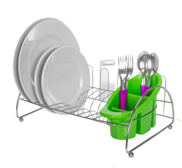 ESCORREDOR PRATOS C/PORTA COPOS/TALH.VERT.1806